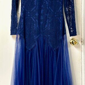 Midnight Blue Tadashi Shoji Designer Gown